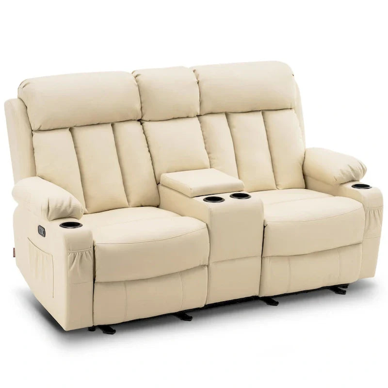 MCombo Faux Leather Electric Reclining Sofa with Heat and Massage - Models 6095/6075/6077 - image 19
