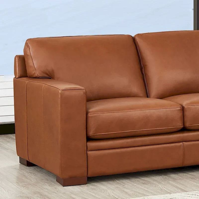 Hydeline Dillon Right-Facing Sectional Sofa with Chaise in Top Grain Leather - image 11