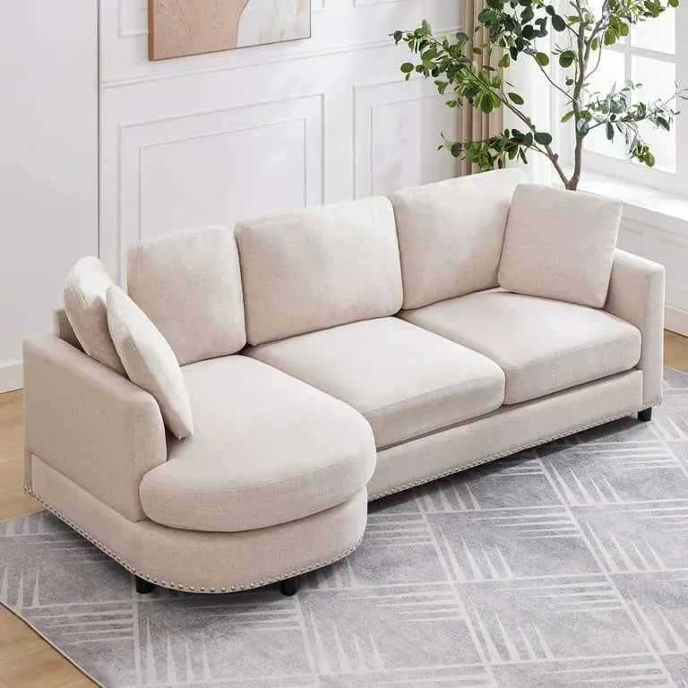 L Shape Sectional Sofa with Chaise and Cushioned Seating - image 7