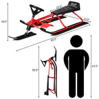 Snow Racer Sled, Ski Sled Slider Board with Twin Brakes - image 11