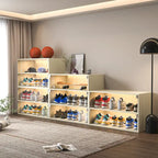 LED-Illuminated Glass Door Shoe Storage Cabinet for Sneakers - image 9