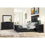 Roundhill Furniture Renova Vintage Black Wooden Bedroom Collection - image 15