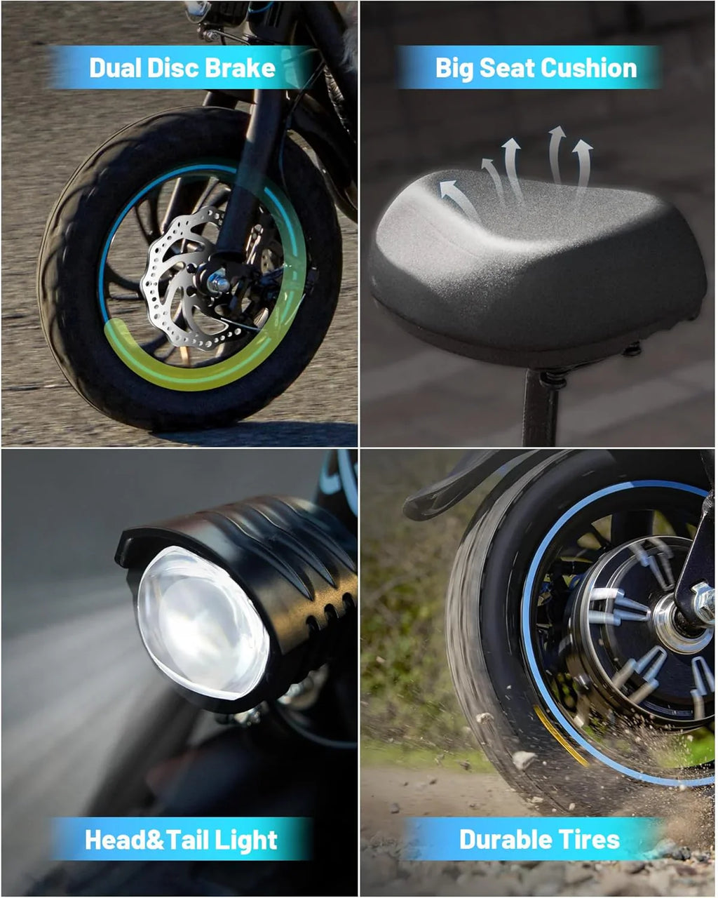 Adults Electric Scooter with Large Middle Basket - image 9