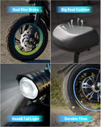 Adults Electric Scooter with Large Middle Basket - image 9