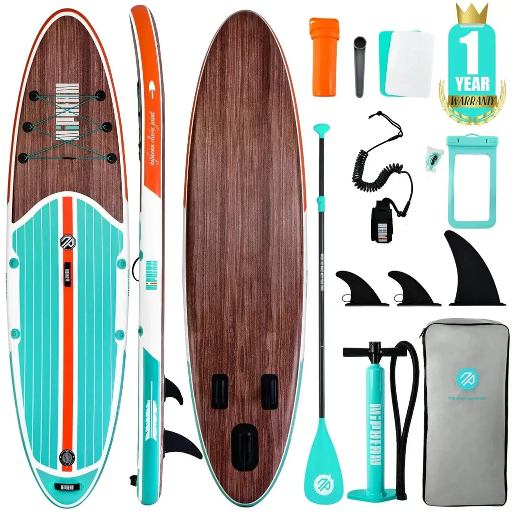Niphean Inflatable Stand Up Paddle Board with SUP Accessories - image 1