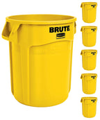 Yellow Heavy-Duty Trash/Garbage Can, (Pack of 6) - image 1