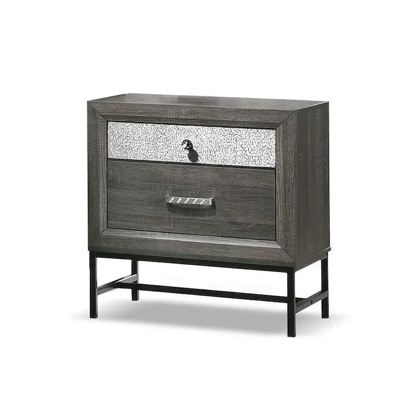 Contemporary Grey 6-Piece Platform Bedroom Set by Furniture of America - Heinisk Collection - image 12