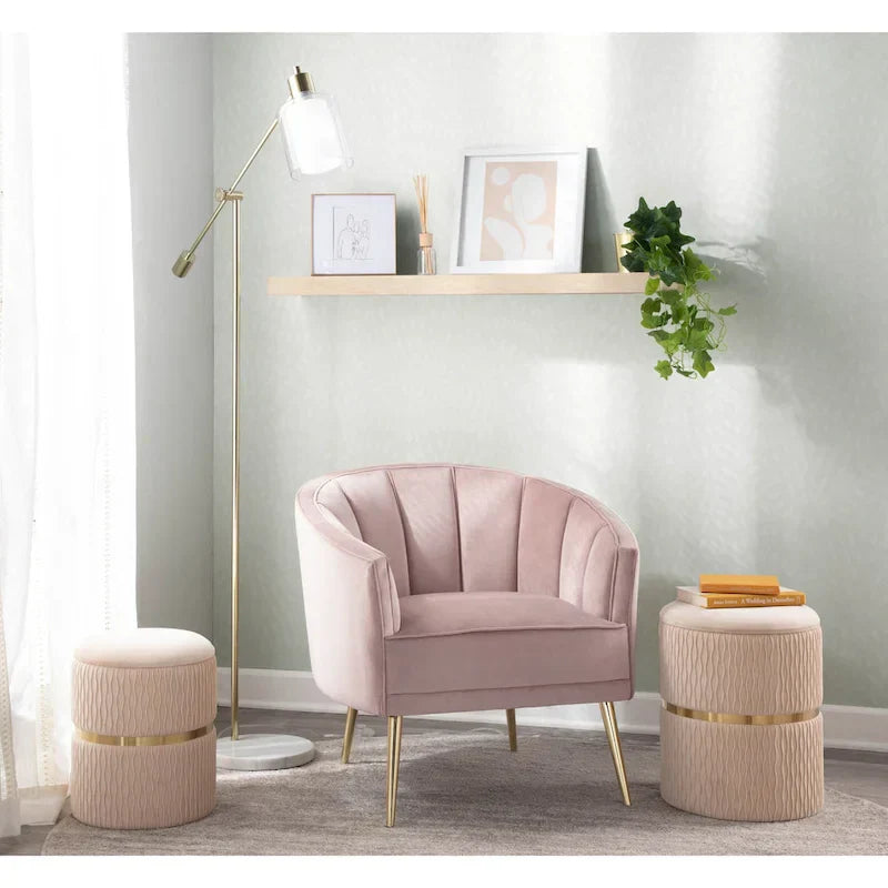 Randolf Velvet Accent Chair in Silver Orchid - image 1