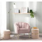 Randolf Velvet Accent Chair in Silver Orchid - image 1