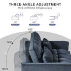 3 in 1 Convertible Sleeper Sofa Bed, Futon Couches for Living Room with Side Pocket / Adjustable Backrest/ Velvet Fabric / Pull Out Couch / Love-seat sofa/ Sectional Sofa Bed/ 2-seat sofa bed - image 6