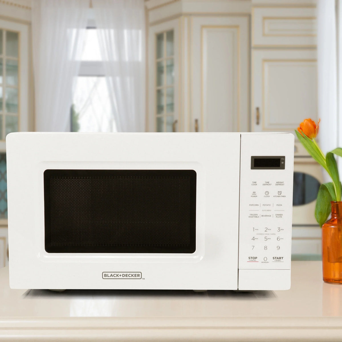 BLACK?Ӕ 0.7 cu ft Countertop Microwave Oven in White - image 2