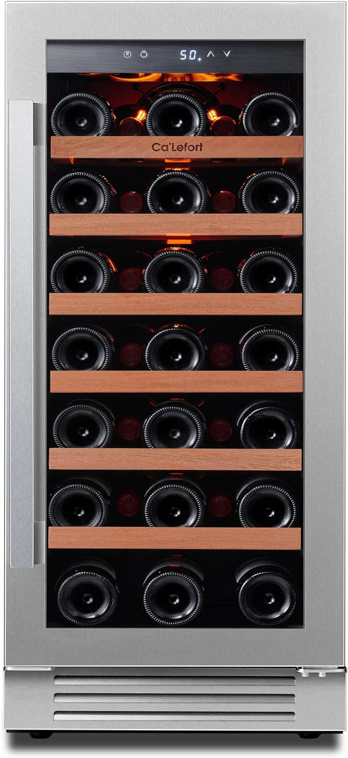 24'' Wine Cooler Refrigerator - 46 Bottle Wine Fridge Dual Zone with Modern Touch Intelligent Digital 40°-65°F Low Noise, Built in or Freestanding Wine Cooler for Home and Kitchen - image 4