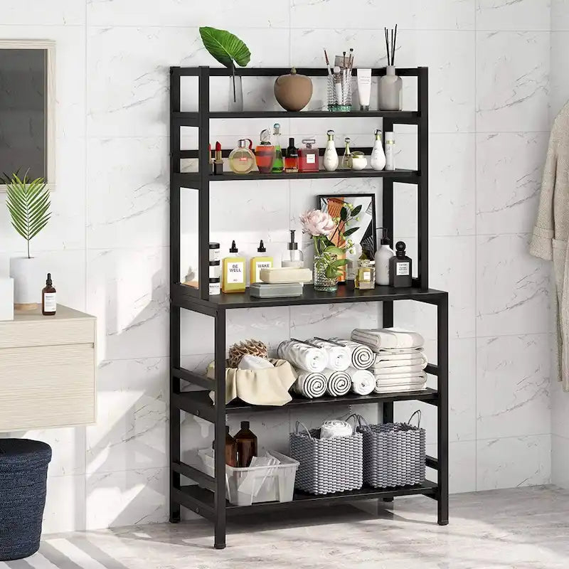 5-Tier Kitchen Baker's Rack with Storage - Microwave Oven Cart - image 19