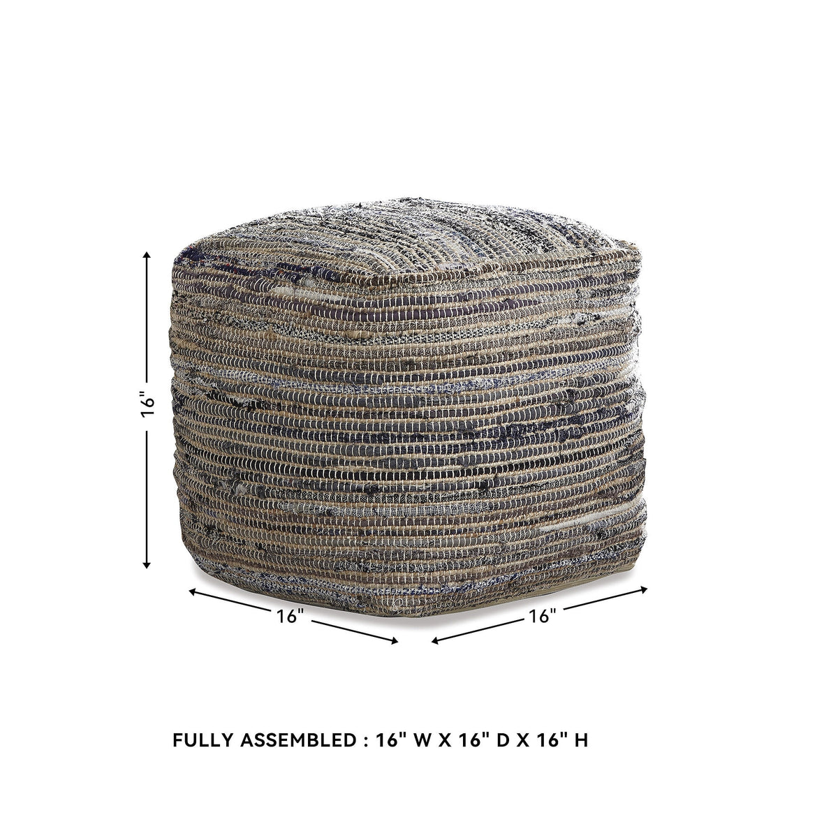 Signature Design by Ashley Contemporary Absalom Pouf  Denim - image 5