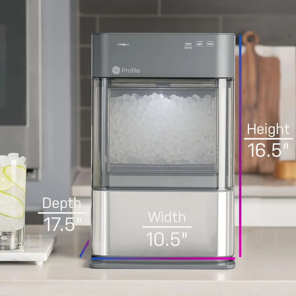Countertop Nugget Ice Maker with Side Tank / Ice Machine with WiFi Connectivity / Smart Home Kitchen Essentials / Stainless Steel - image 9