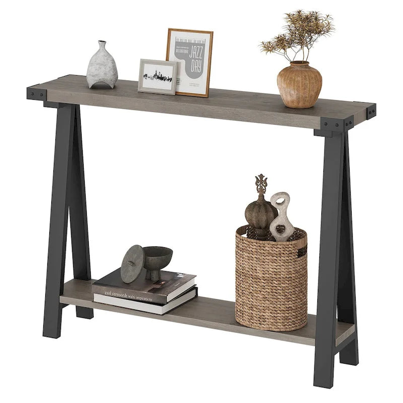 2-Tier Entryway Sofa Table with Storage Shelf - image 7