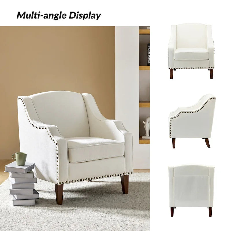 Set of 2 Lucretius Armchairs with Nailhead Trim by HULALA HOME - image 5