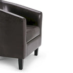 Modern Tub Accent Chair with Upholstered Seat and Wooden Legs - image 7