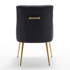 SEYNAR Set of 6 Modern Glam Boucle Velvet Dining or Vanity Chairs with Rear Handle - image 28
