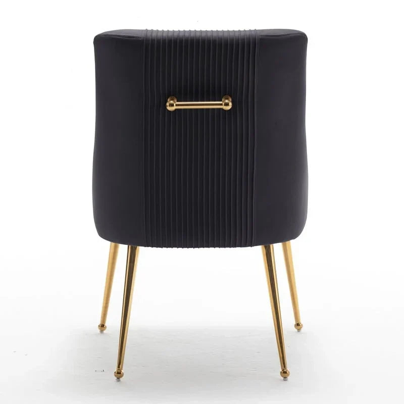 SEYNAR Set of 6 Modern Glam Boucle Velvet Dining or Vanity Chairs with Rear Handle - image 28