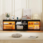 Tangkula TV Stand for TVs up to 85 Inches LED Entertainment Center with Power Outlets - image 4