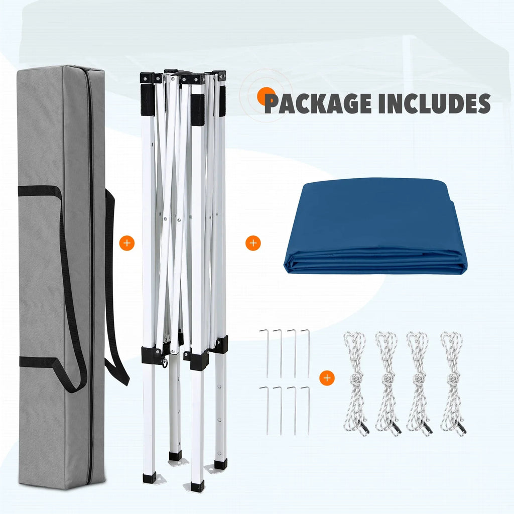 EAGLE PEAK 5x5 Pop up Canopy Tent Instant Outdoor Canopy Easy Set - up Straight Leg Folding Shelter（blue） - image 61