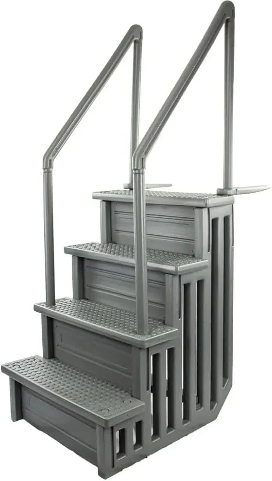 Select Anti-Slip in-Pool Steps / Gray / for Above Ground Swimming Pools / Can Mount to Decks 48" to 54" H / Safety Stairs Capacity Up to 300 lbs - image 13