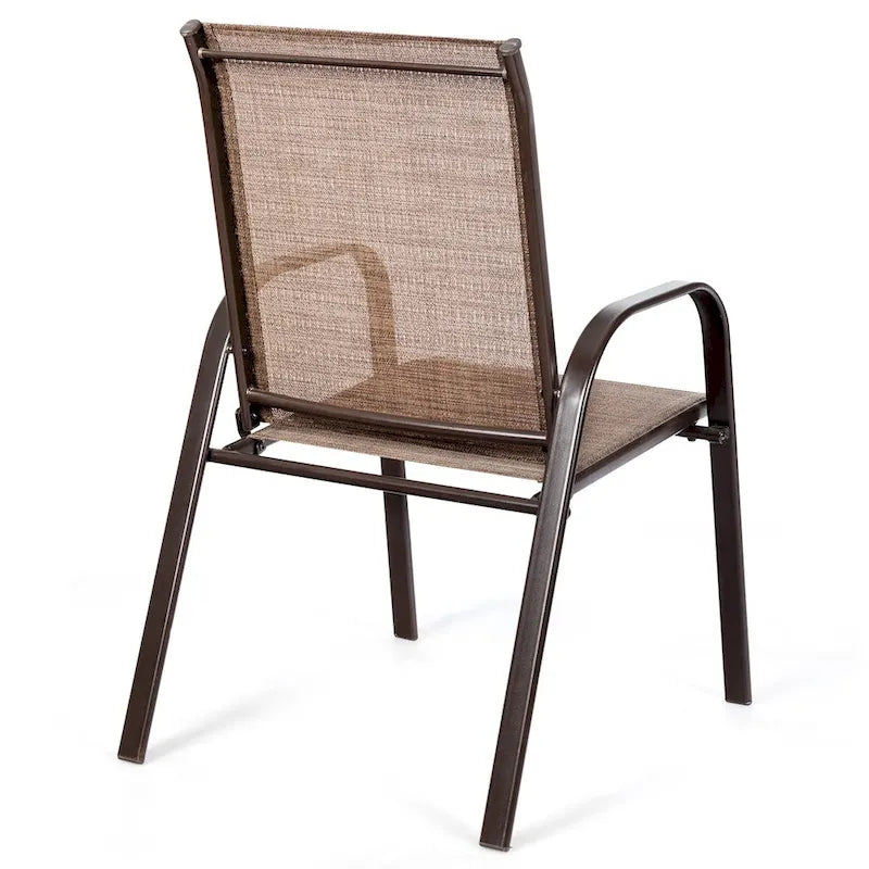 Costway Set of 4 Patio Chairs with Armrests for Garden and Deck - View Details - image 19
