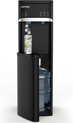 Self-Cleaning Water Dispenser with Ice Maker, Bottom Load, Black - image 1