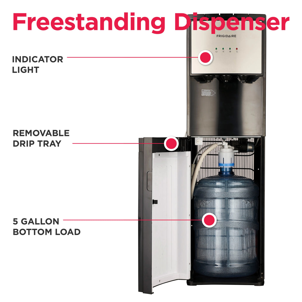 Frigidaire, 5 Gallon Bottom Loading Hot and Cold Water Dispenser EFWC505, Stainless Steel - image 12