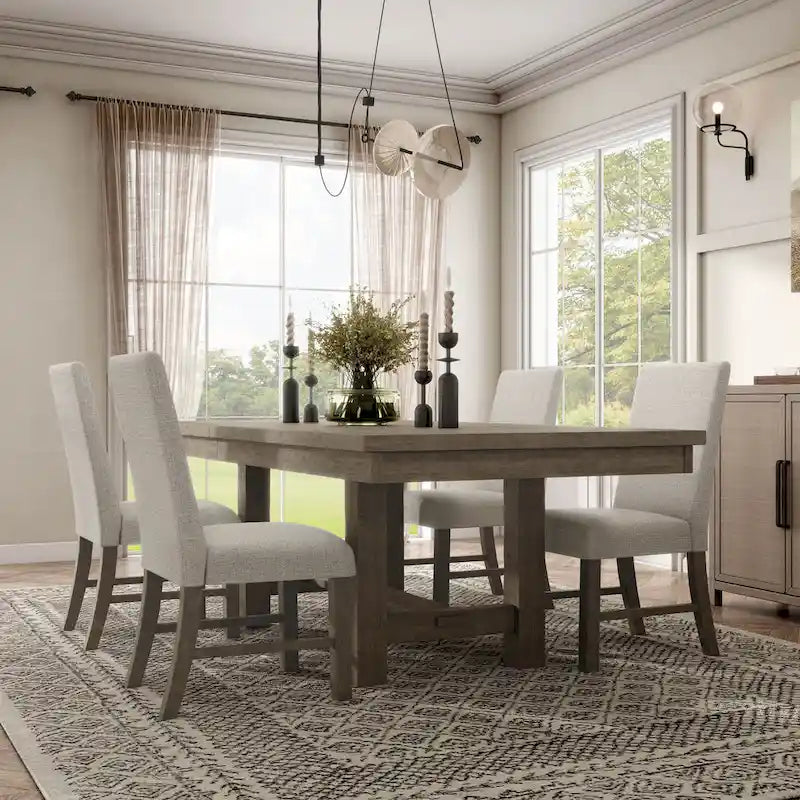 Jusk Rustic Grey Wood 5-Piece Dining Set by Furniture of America - image 15