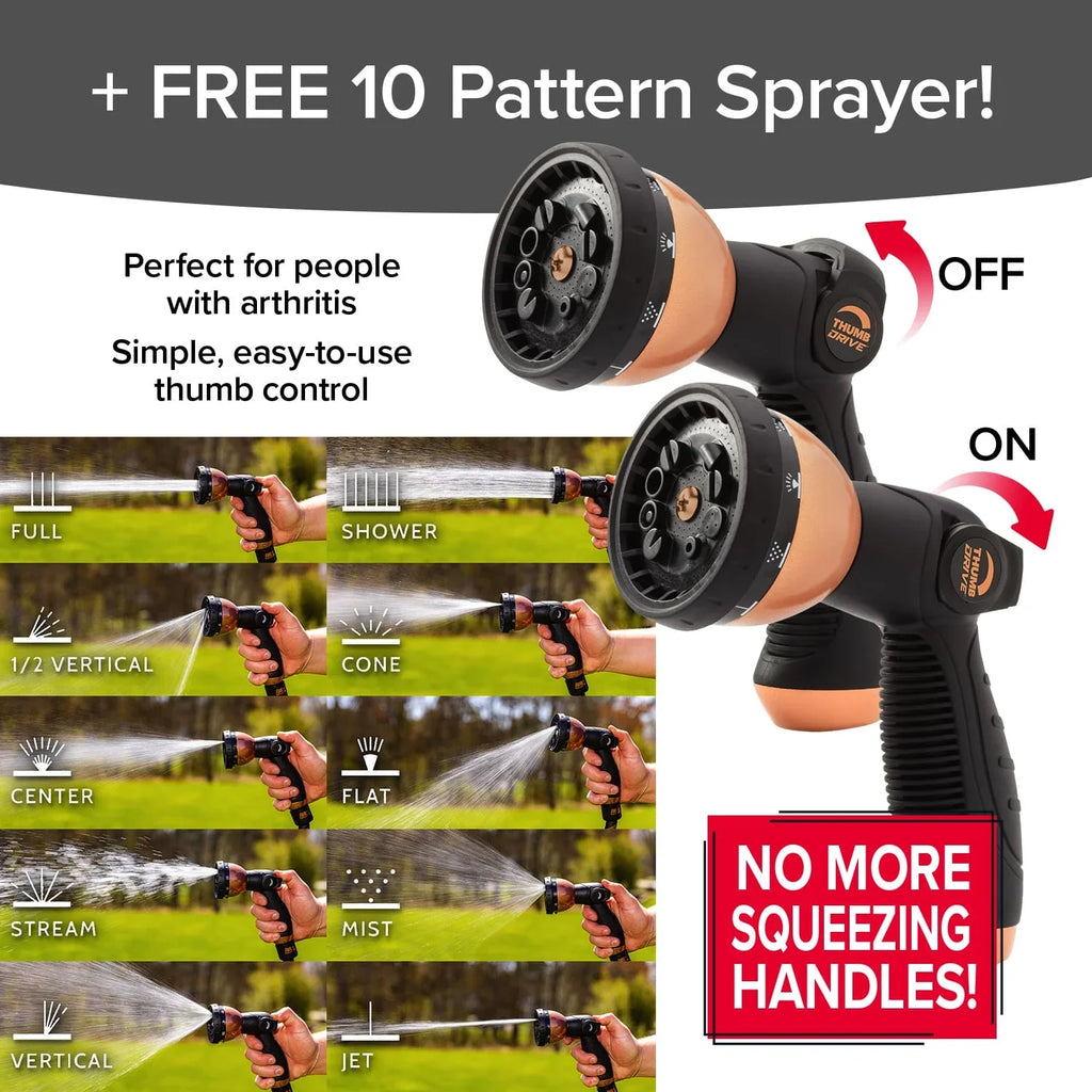 Copper Bullet by Pocket Hose, 3/4" Ultra - Light x 100 Ft Expandable Garden Hose with Spray Nozzle - image 6