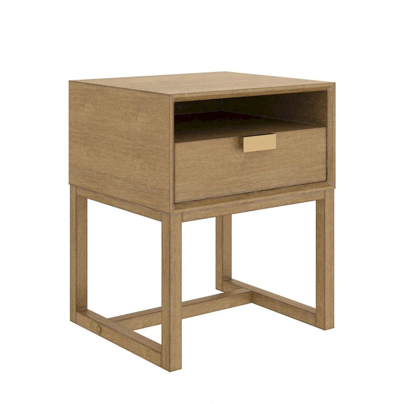 Nathan James Luke Wooden End Table with Storage Drawer and Open Cubby - image 9