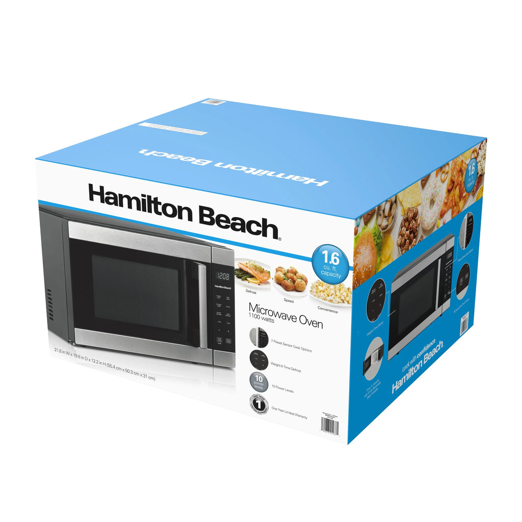 Hamilton Beach 1.6 cu ft Sensor Cook Countertop Microwave Oven in Stainless Steel - image 12