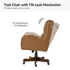 HULALA HOME Pete Adjustable Height Faux Leather Swivel Executive Chair with Tilt Mechanism - image 5