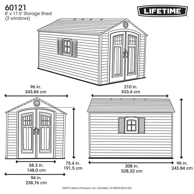 8 ft. W x 17.5 ft. D Plastic Storage Shed - image 6