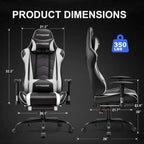 GTRACING Gaming Chair, Ergonomic Office Desk Chair with Lumbar Support, PU Leather, Footrest & Adjustable Headrest, Red - image 41