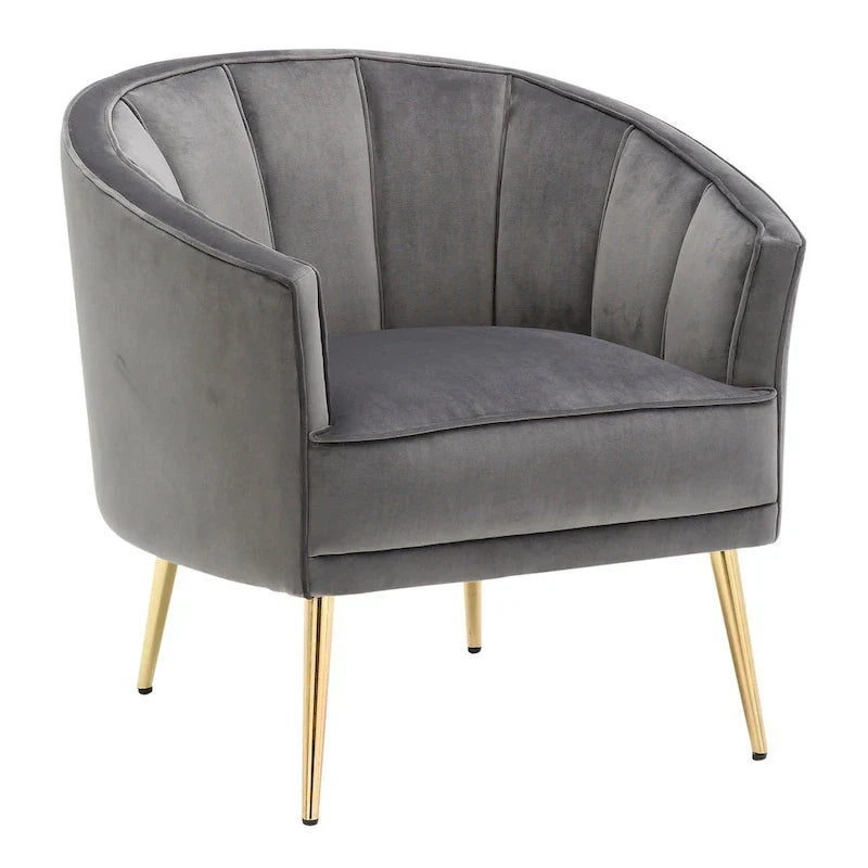 Randolf Velvet Accent Chair in Silver Orchid - image 9