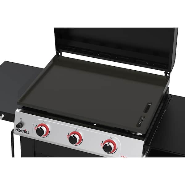 Daytona 3-Burner 30 in. Propane Gas Griddle in Black with Lid - image 9
