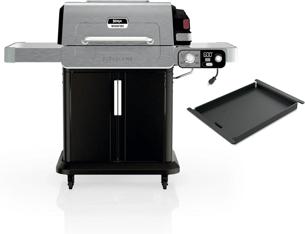 Ninja FlexFlame, Grill and Smoker, Electric and Propane Grill, Roaster, BBQ Grill, 5-in-1 Cooking System, 3 Burner, Digital Control, Outdoor Cooking, Griddle, Pizza Maker, Stainless Steel, PG301 - image 35