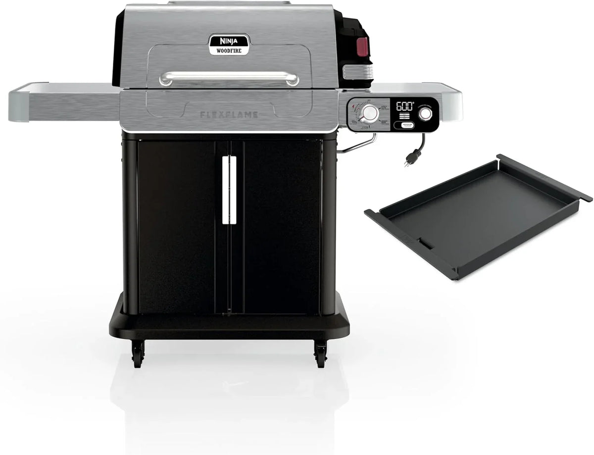 Ninja FlexFlame, Grill and Smoker, Electric and Propane Grill, Roaster, BBQ Grill, 5-in-1 Cooking System, 3 Burner, Digital Control, Outdoor Cooking, Griddle, Pizza Maker, Stainless Steel, PG301 - image 35