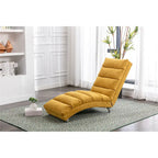 Linen Indoor Chaise Lounge Chair - Dimensions: 58.27" x 21.65" x 34.25" - image 1