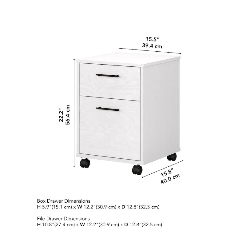 Bush Furniture Key West Mobile File Cabinet with 2 Drawers - image 5