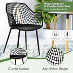 Set of 4 Modern Plastic Shell Dining Chairs with Metal Legs by Costway - image 10