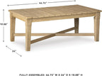 Signature Design by Ashley Clare View Coastal Outdoor Patio Eucalyptus Sofa with Cushions, Beige - image 43