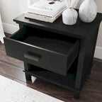Homestyles Oak Park Black Wood Queen Bed and Nightstand Set - 2 Pieces - image 6