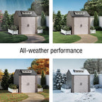 Rubbermaid Resin Outdoor Storage Shed With Floor Weather Resistant Gray Organization for Home - image 25