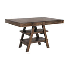 9-Piece Counter Height Dining Set in Ferrara Walnut and Brown - image 2
