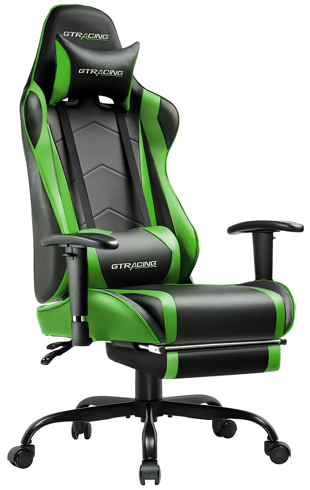 GTRACING Gaming Chair, Ergonomic Office Desk Chair with Lumbar Support, PU Leather, Footrest & Adjustable Headrest, Red - image 4