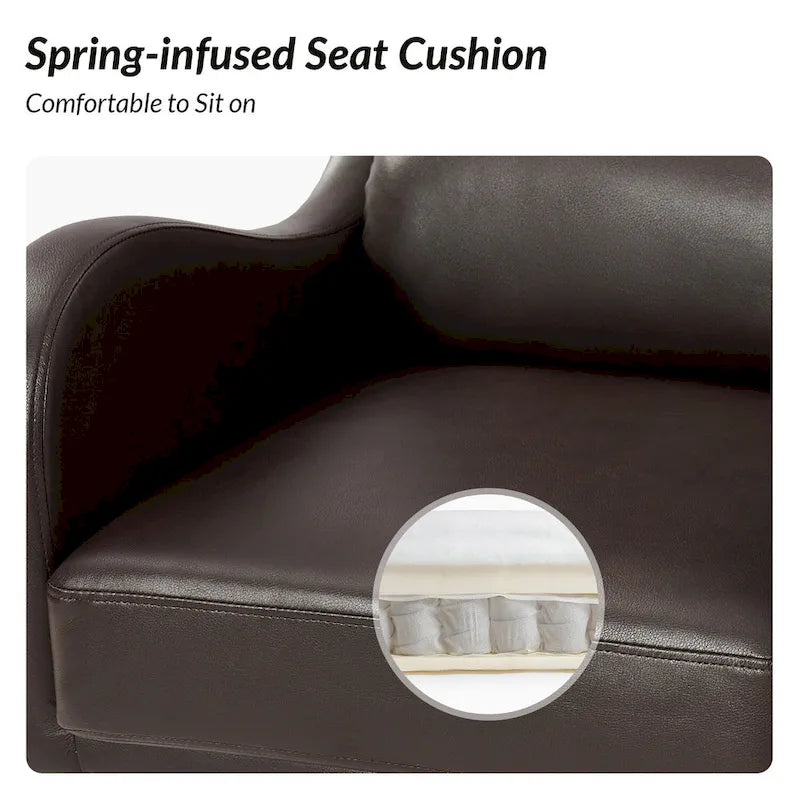 HULALA HOME Pete Adjustable Height Faux Leather Swivel Executive Chair with Tilt Mechanism - image 12